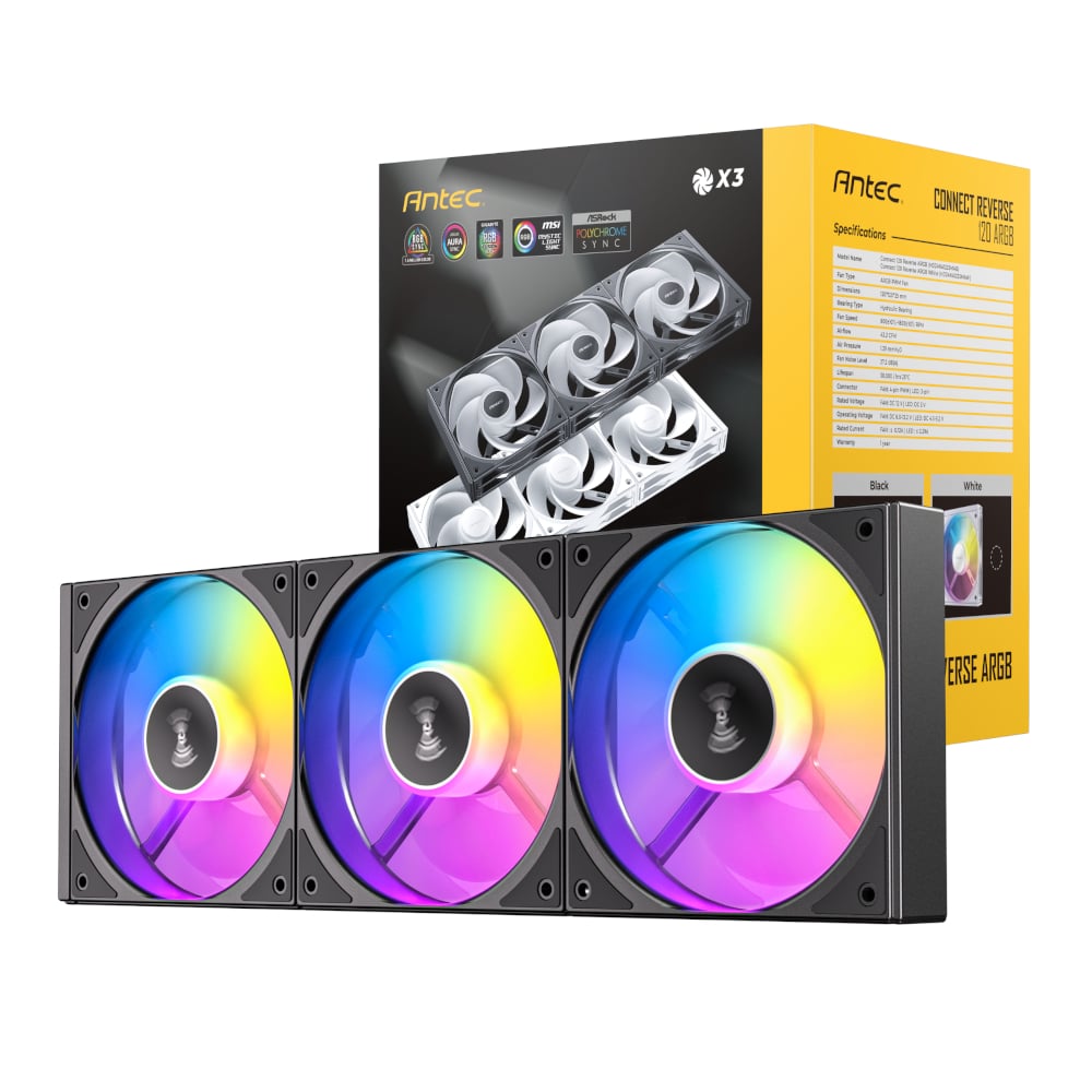 Antec Connect 120 Reverse 3 pack w 1